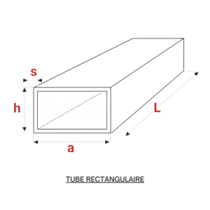 Tube carrée en aluminium