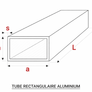 Tube rectangulaire en aluminium